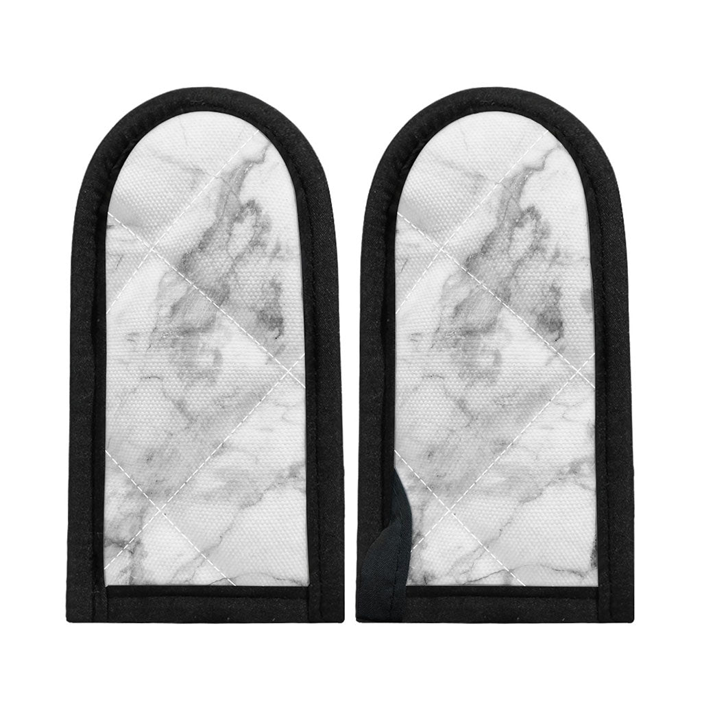 White Smoke Marble Print Skillet Handle Cover