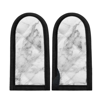 White Smoke Marble Print Skillet Handle Cover