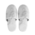 White Smoke Marble Print Slippers