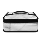 White Smoke Marble Print Small Lunch Bag