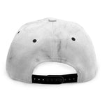 White Smoke Marble Print Snapback Cap