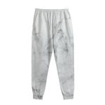 White Smoke Marble Print Sweatpants