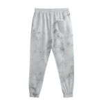 White Smoke Marble Print Sweatpants