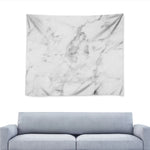 White Smoke Marble Print Tapestry
