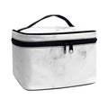 White Smoke Marble Print Travel Makeup Bag