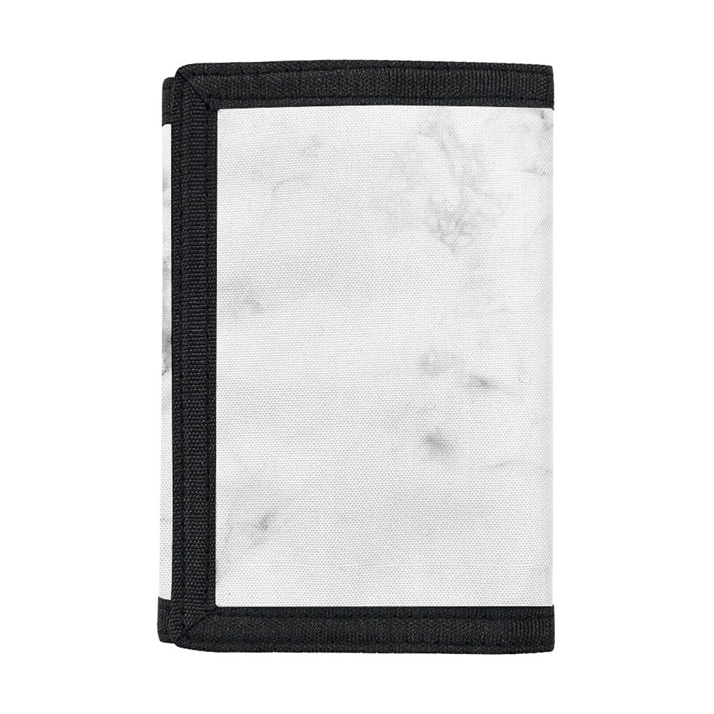 White Smoke Marble Print Trifold Wallet