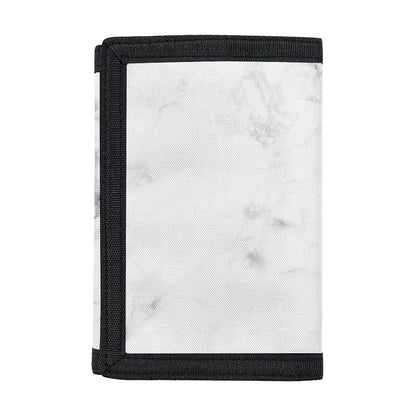 White Smoke Marble Print Trifold Wallet