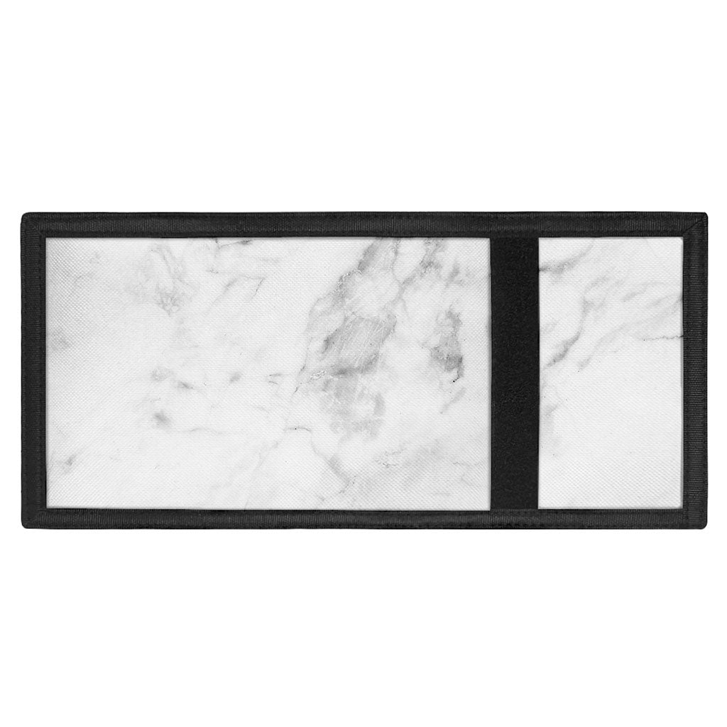White Smoke Marble Print Trifold Wallet