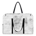 White Smoke Marble Print Utility Tote Bag