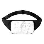 White Smoke Marble Print Waist Bag