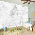 White Smoke Marble Print Wall Sticker