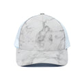 White Smoke Marble Print White Mesh Trucker Hat