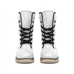 White Smoke Marble Print Winter Boots