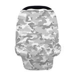 White Snow Camouflage Print Baby Seat Cover