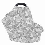 White Snow Camouflage Print Baby Seat Cover