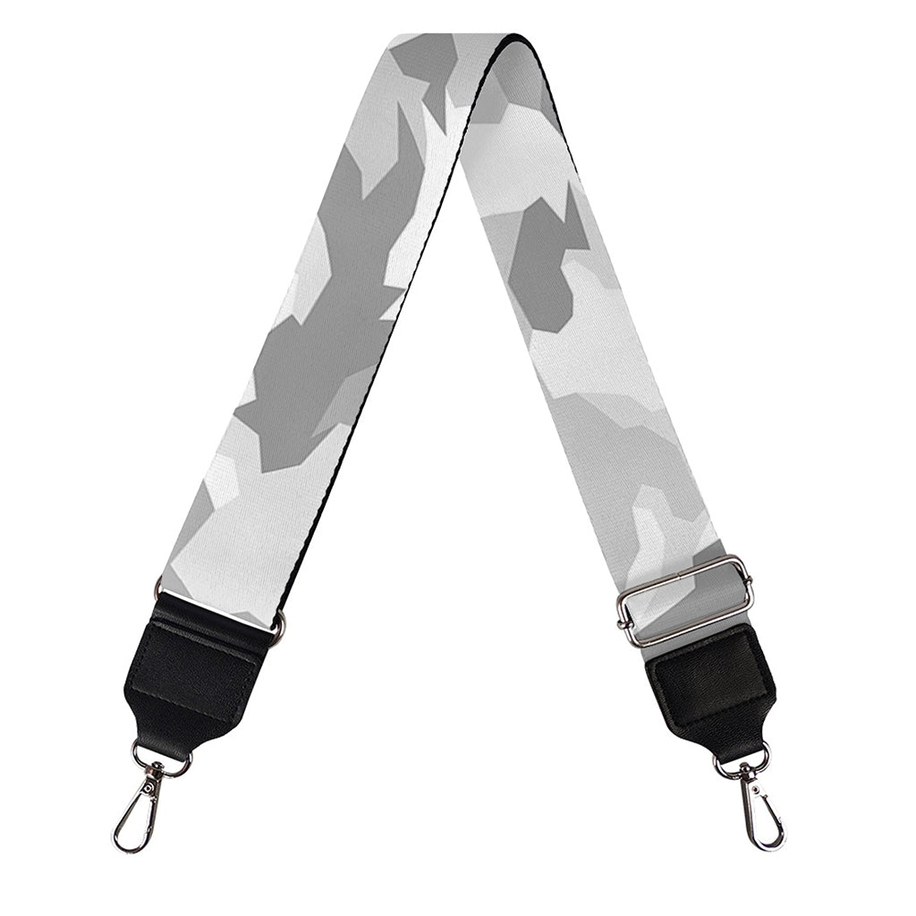 White Snow Camouflage Print Bag Strap