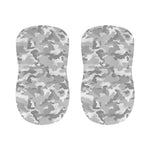 White Snow Camouflage Print Bar Stool Covers