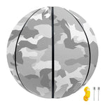 White Snow Camouflage Print Basketball