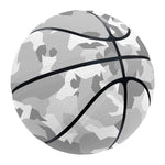 White Snow Camouflage Print Basketball