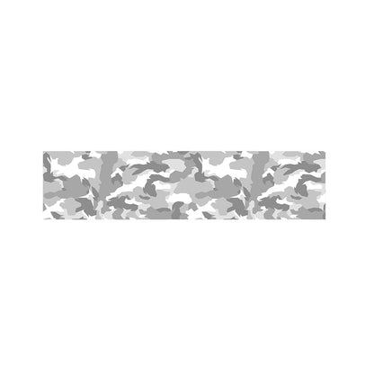 White Snow Camouflage Print Bed Runner