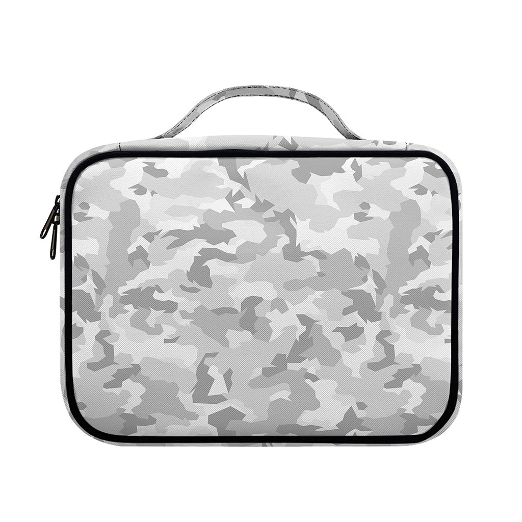White Snow Camouflage Print Briefcase Bible Bag
