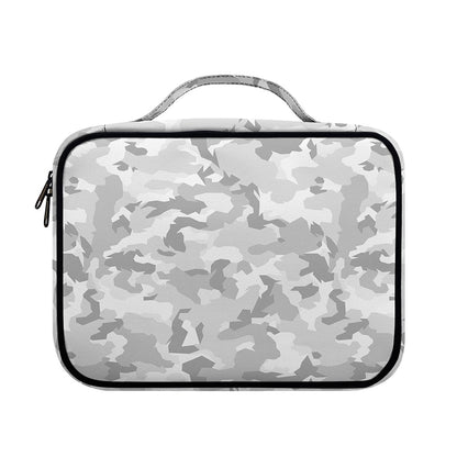 White Snow Camouflage Print Briefcase Bible Bag