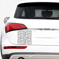 White Snow Camouflage Print Car Sticker