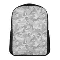 White Snow Camouflage Print Casual Backpack