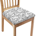 White Snow Camouflage Print Chair Cushion Cover