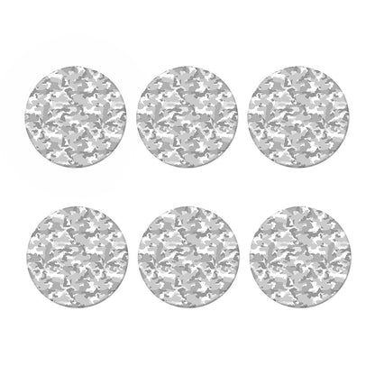 White Snow Camouflage Print Coaster Set