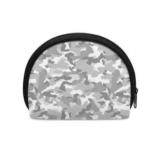 White Snow Camouflage Print Coin Purse