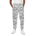 White Snow Camouflage Print Cotton Sweatpants