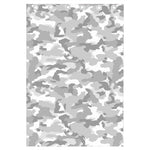 White Snow Camouflage Print Curtain