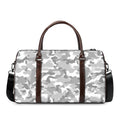 White Snow Camouflage Print Duffel Bag