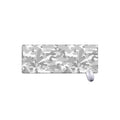 White Snow Camouflage Print Extended Mouse Pad