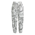 White Snow Camouflage Print Fleece Lined Knit Pants