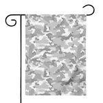 White Snow Camouflage Print House Flag