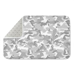 White Snow Camouflage Print Indoor Door Mat