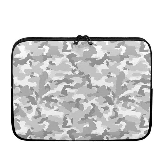 White Snow Camouflage Print Laptop Sleeve