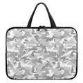White Snow Camouflage Print Laptop Sleeve With Handle