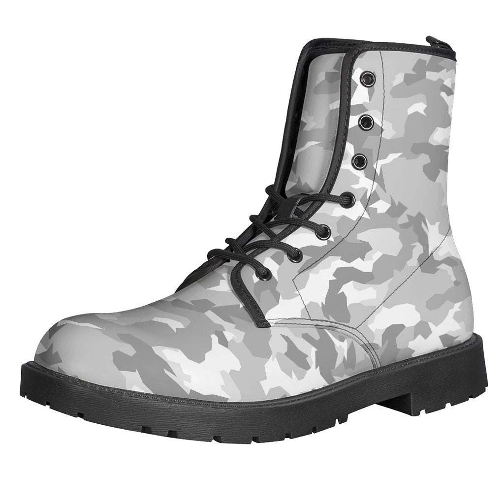 White Snow Camouflage Print Backpack