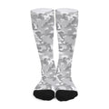 White Snow Camouflage Print Long Socks