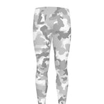 White Snow Camouflage Print Men's leggings