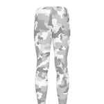 White Snow Camouflage Print Men's leggings