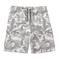 White Snow Camouflage Print Men's Swim Trunks