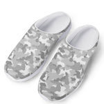 White Snow Camouflage Print Mesh Casual Shoes