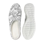White Snow Camouflage Print Mesh Casual Shoes