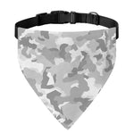 White Snow Camouflage Print Over The Collar Dog Bandana
