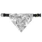 White Snow Camouflage Print Over The Collar Dog Bandana