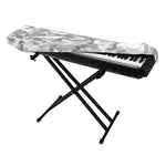 White Snow Camouflage Print Piano Keyboard Cover